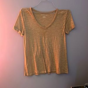 yellow american eagle flowy top size xs
